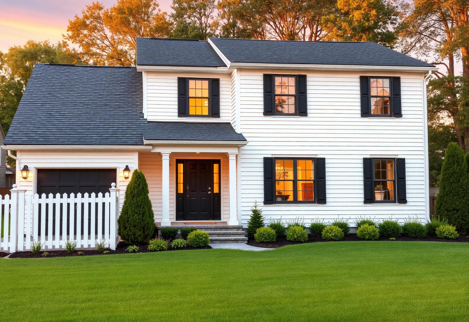 Beautifully painted New England home exterior by AKM Painting Corp
